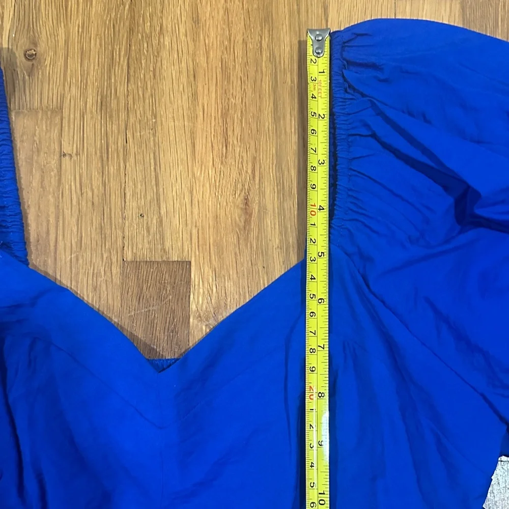 *last chance* Nine West | Women’s Elegant Blue Puff Sleeve Top - Picture 3 of 13